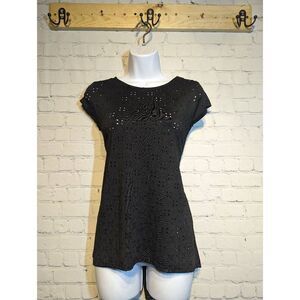 Pebble & Stone semi-sheer top size medium